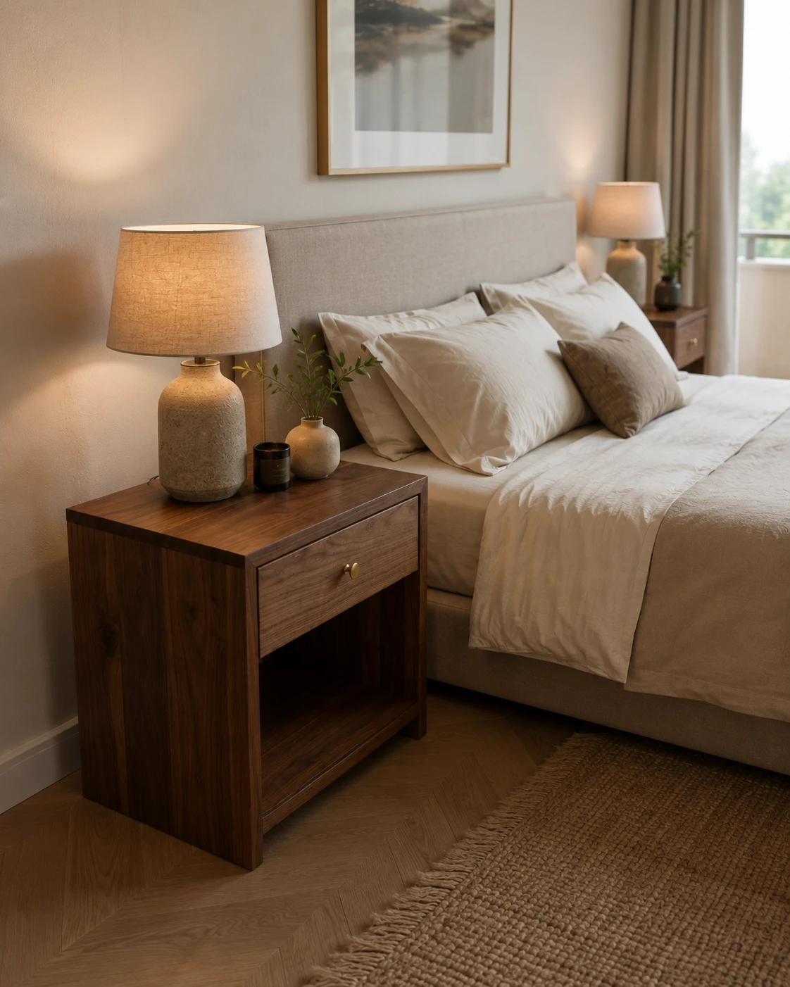 GE-jason-lugrin-ebeniste-work-Walnut Bedside Table – In Home Setting.png